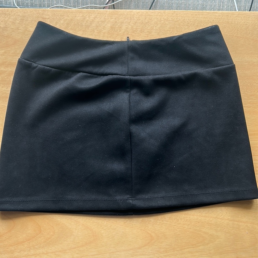 Black mini skirt